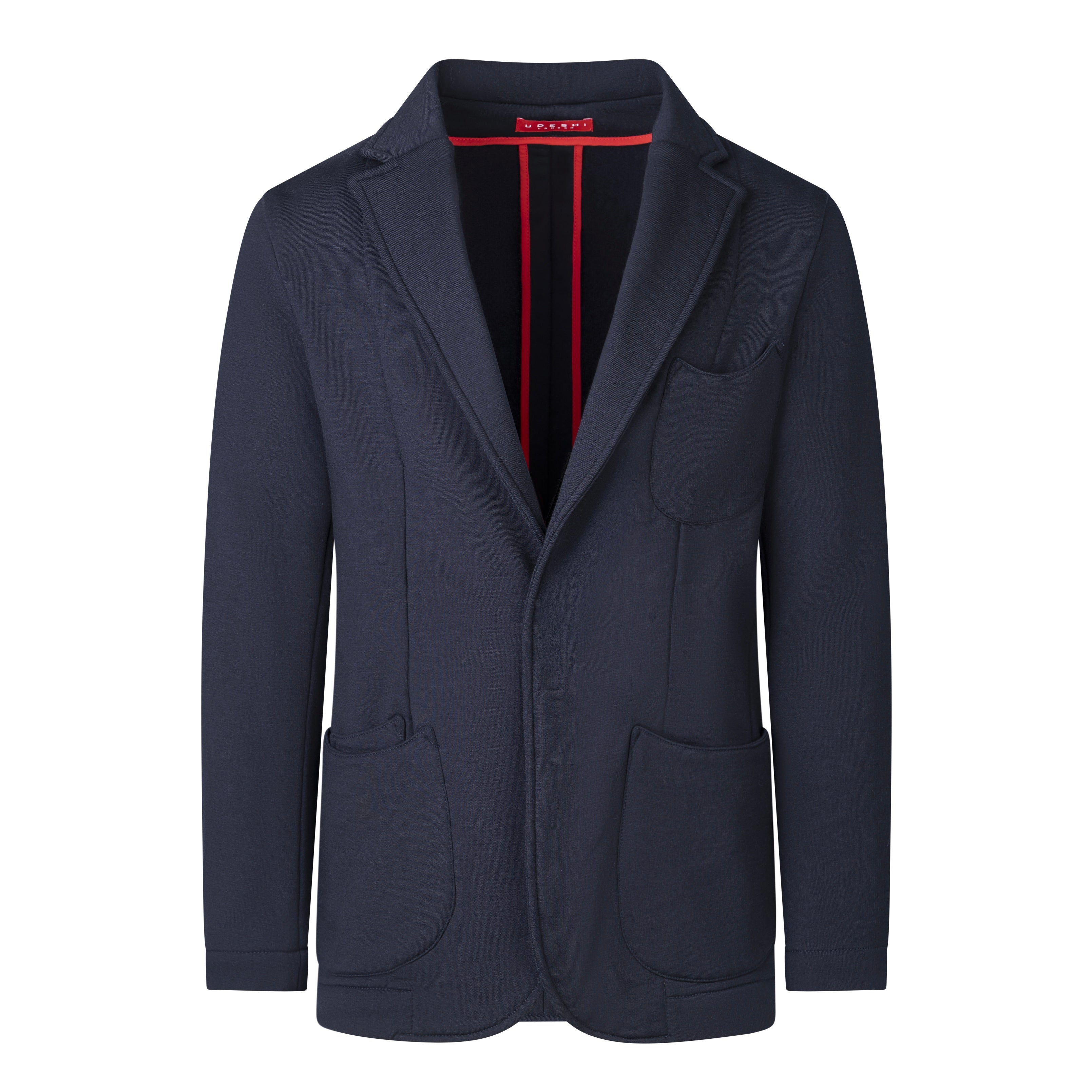 Navy Wool Jersey Travel Barchetta Blazer