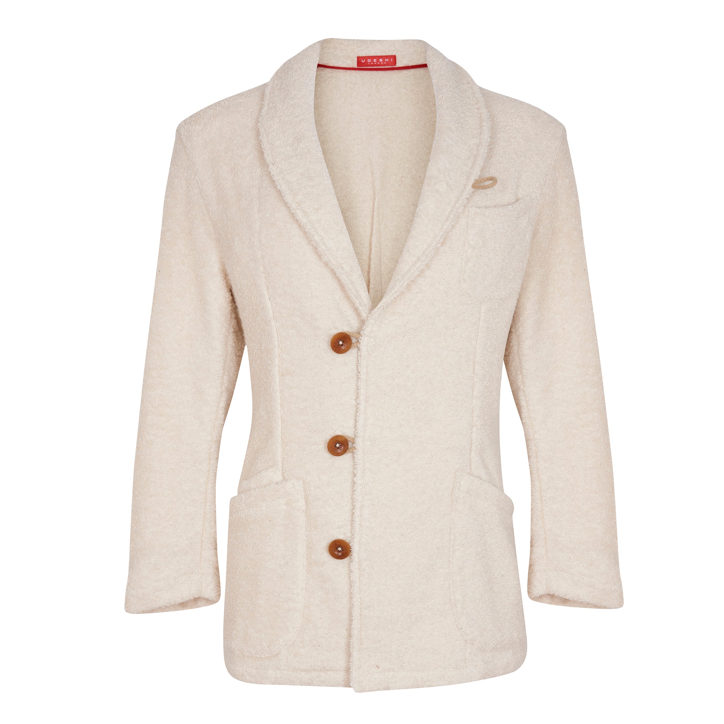 Ivory Towelling Duffle Corto