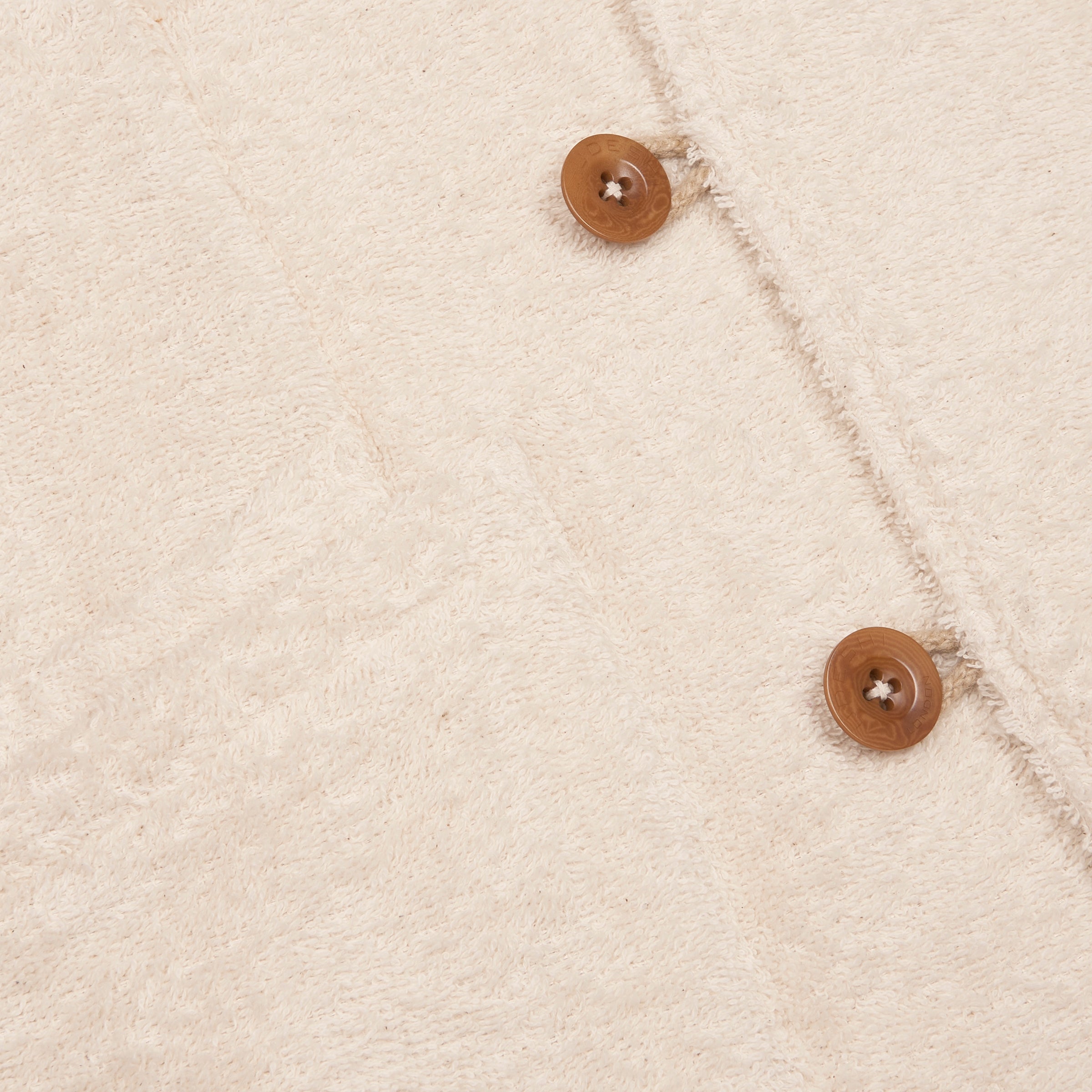 Ivory Towelling Duffle Corto