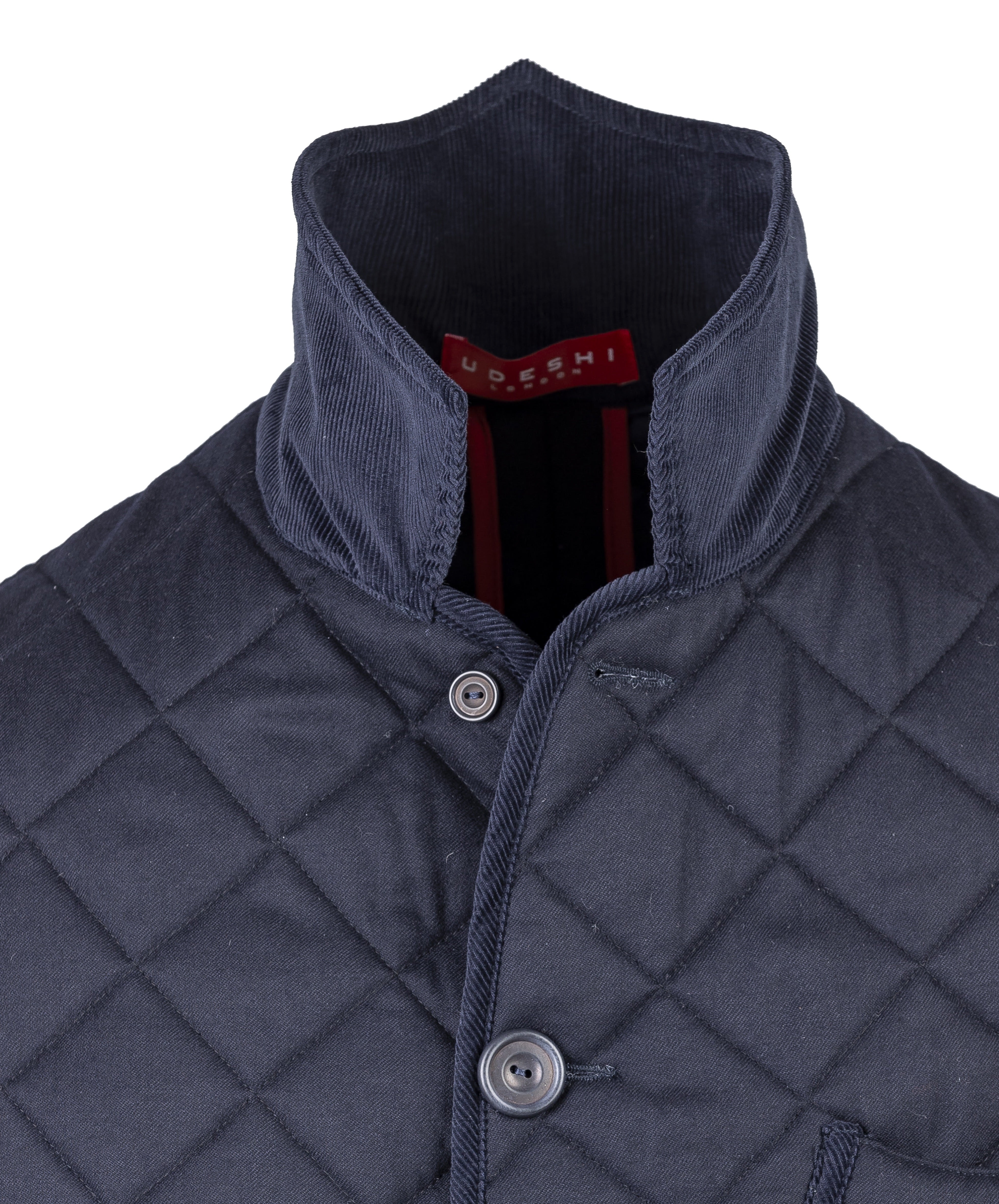 Quilted Wool Jacket Navy