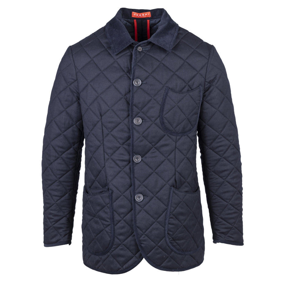 Quilted Wool Jacket Navy