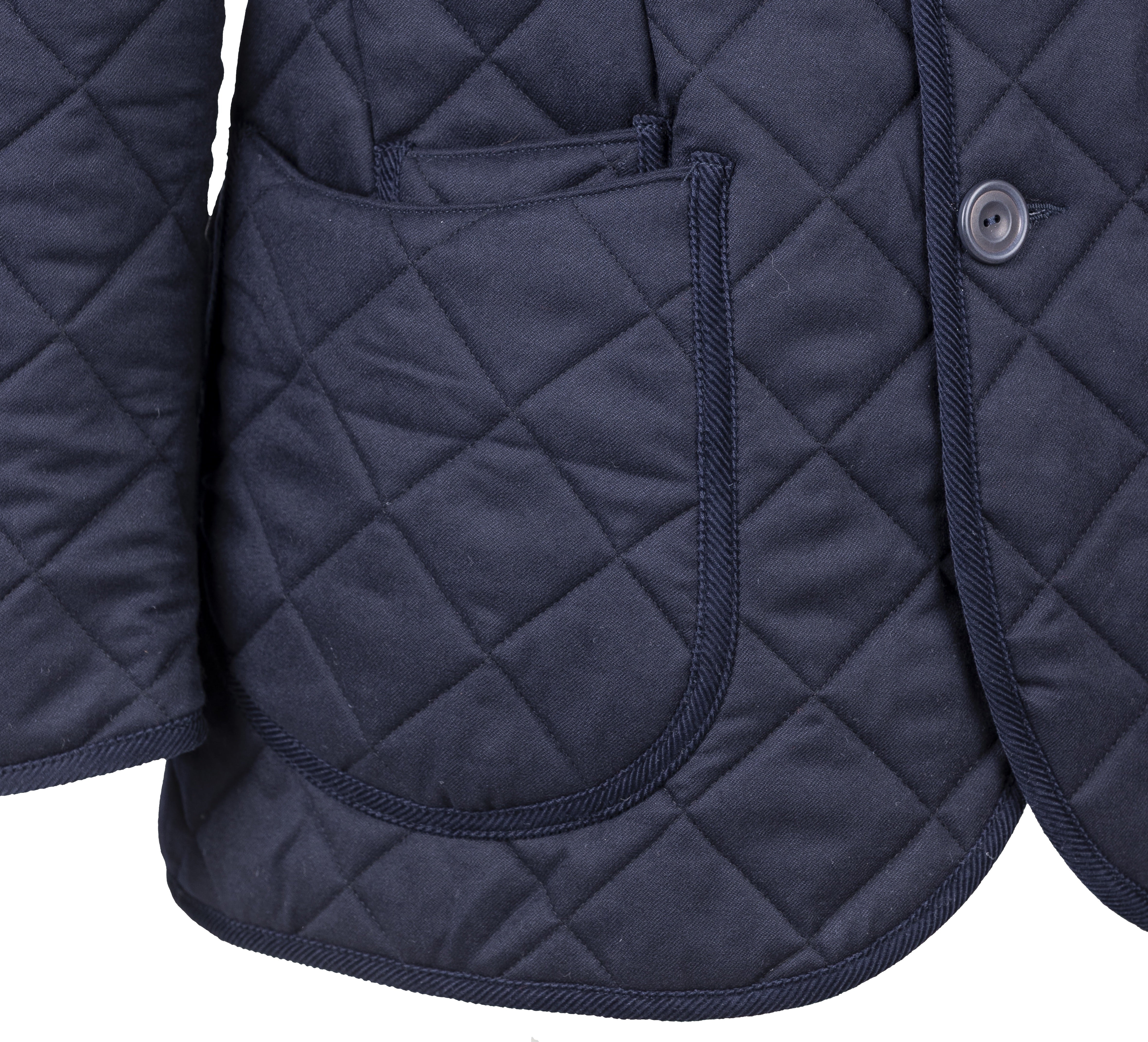 Quilted Wool Jacket Navy