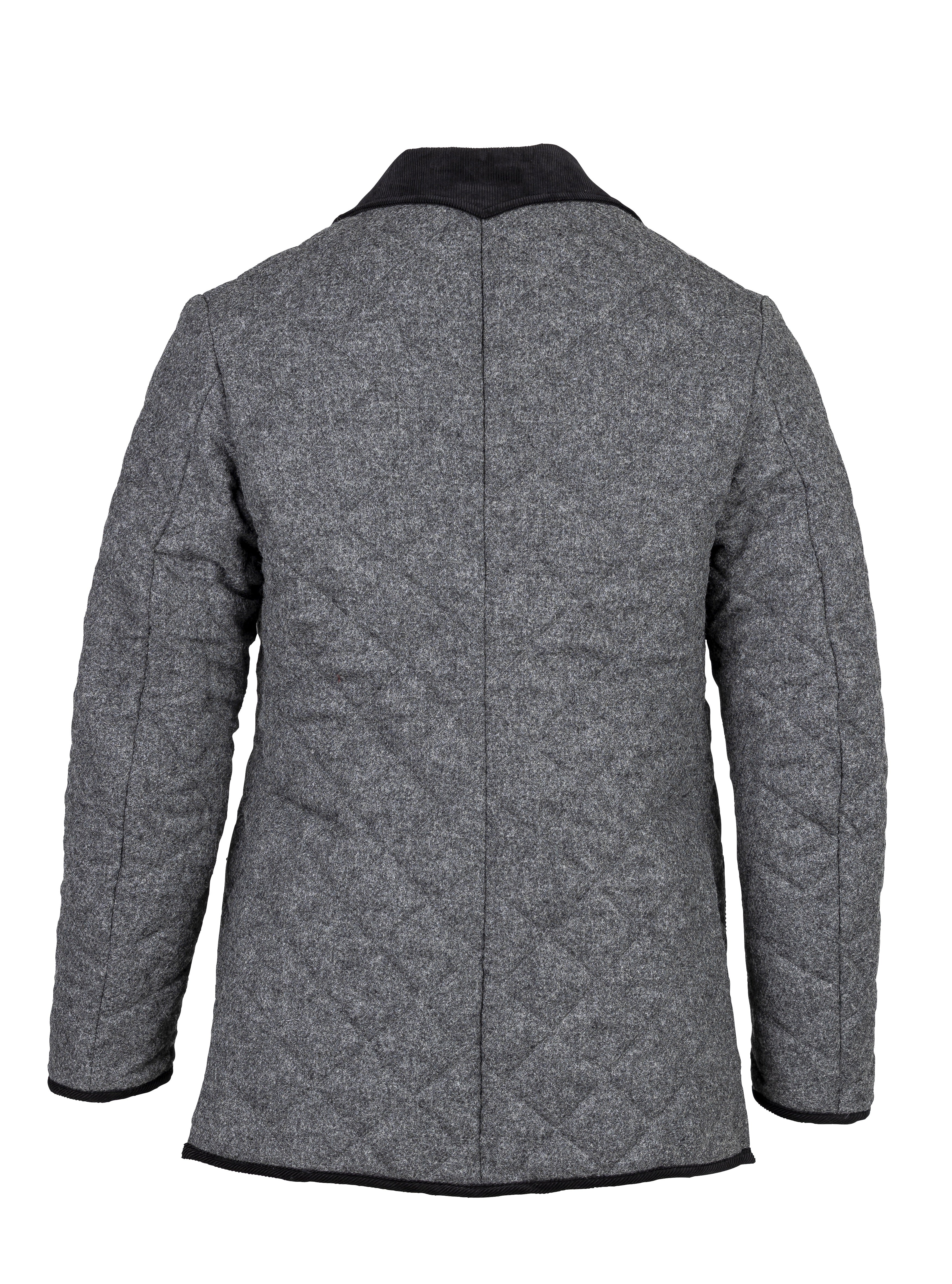Quilted Wool Jacket Grey