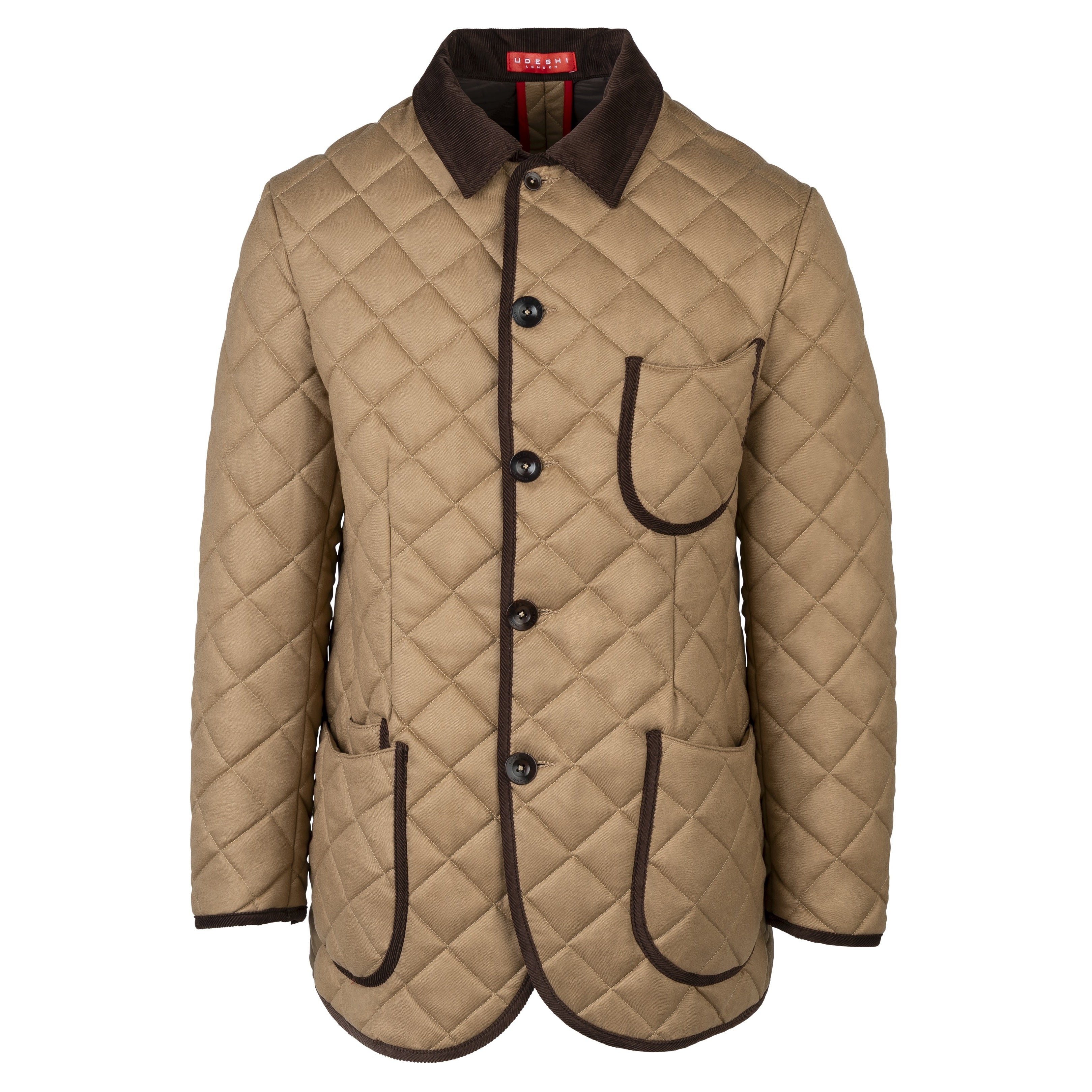 Quilted Wool Jacket Camel