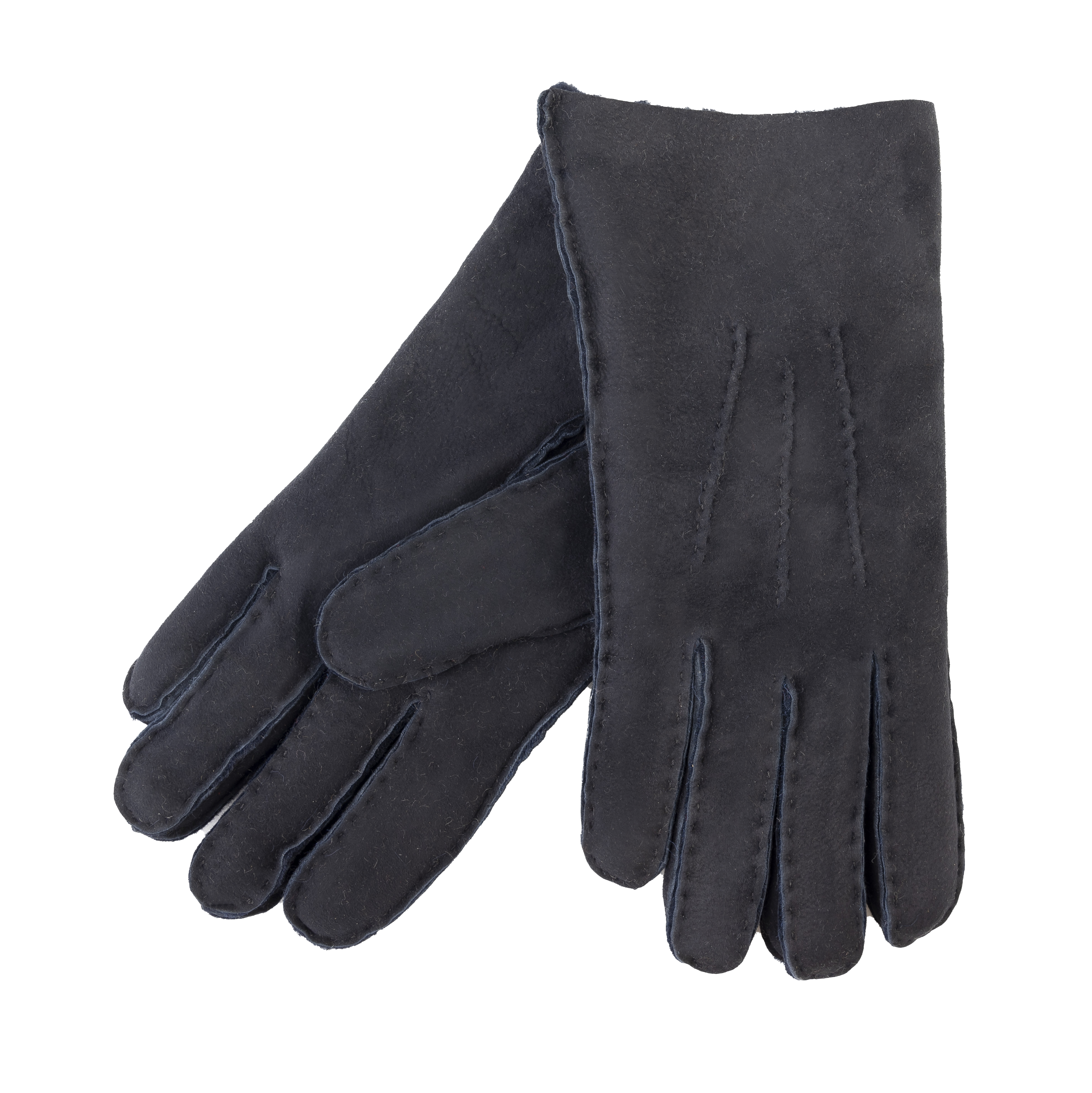 Shearling Gloves Navy