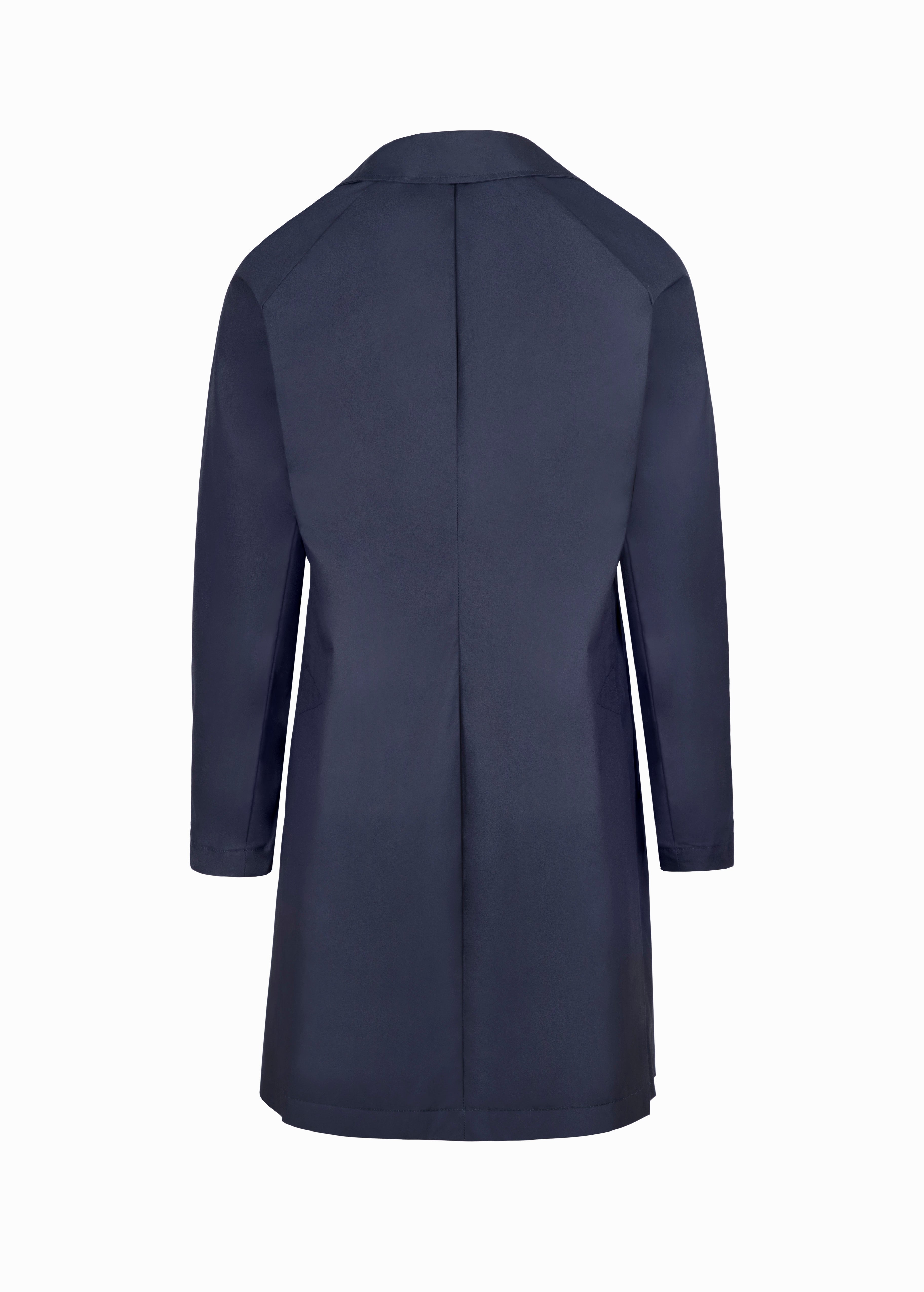 Navy Cotton Mac Coat
