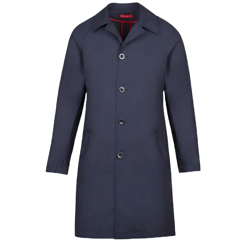 Blue Mens Cotton Mac Navy Blue Mac Coat Men's Original Navy Blue