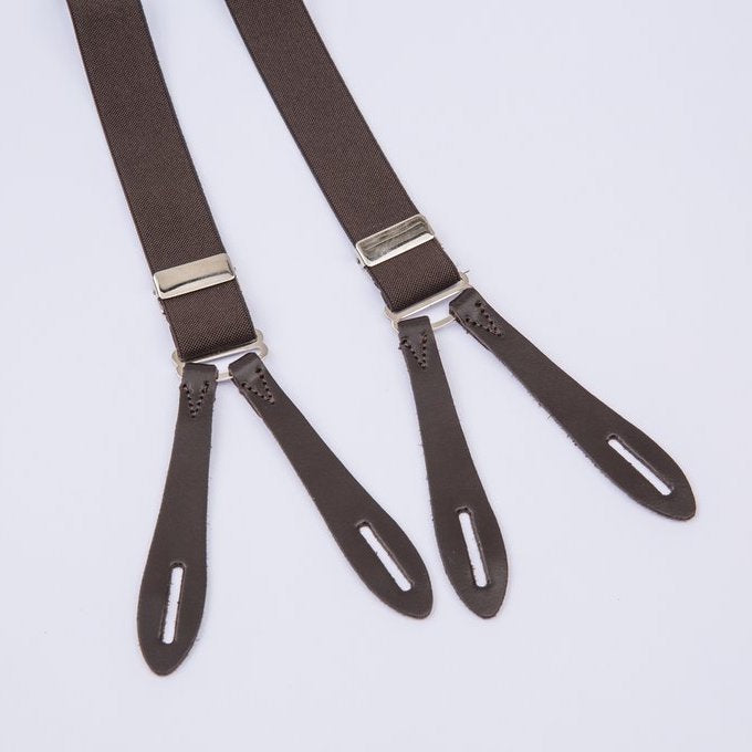 Vintage Narrow Braces Chocolate