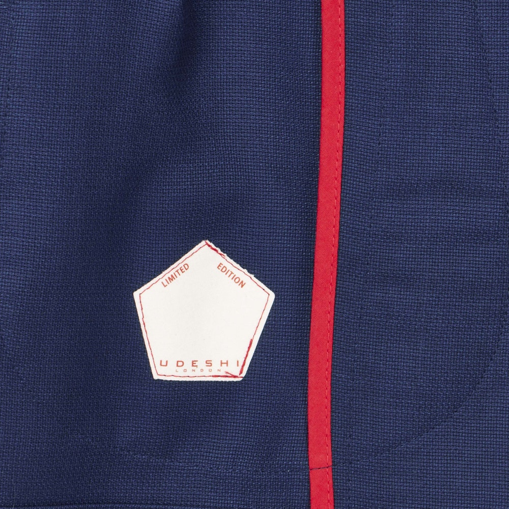 Blue English Wool Mohair Barchatta Blazer