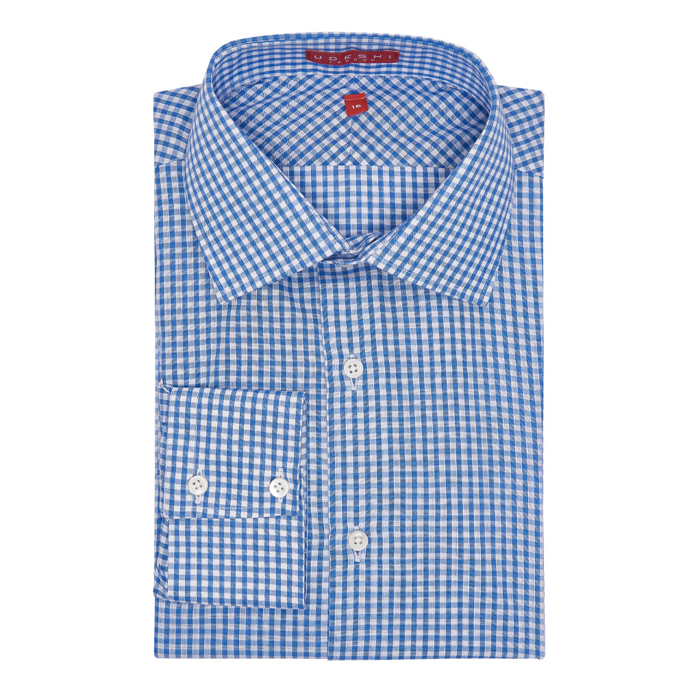 Gingham Check Shirt Blue