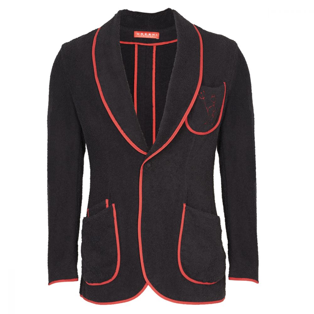Towelling Praia Blazer Black