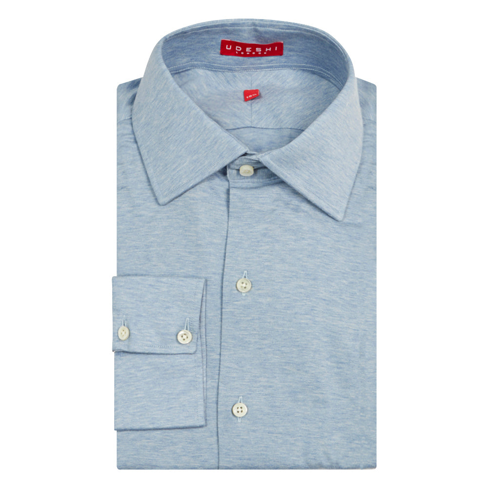 Italian Fine Knit Shirt Blue