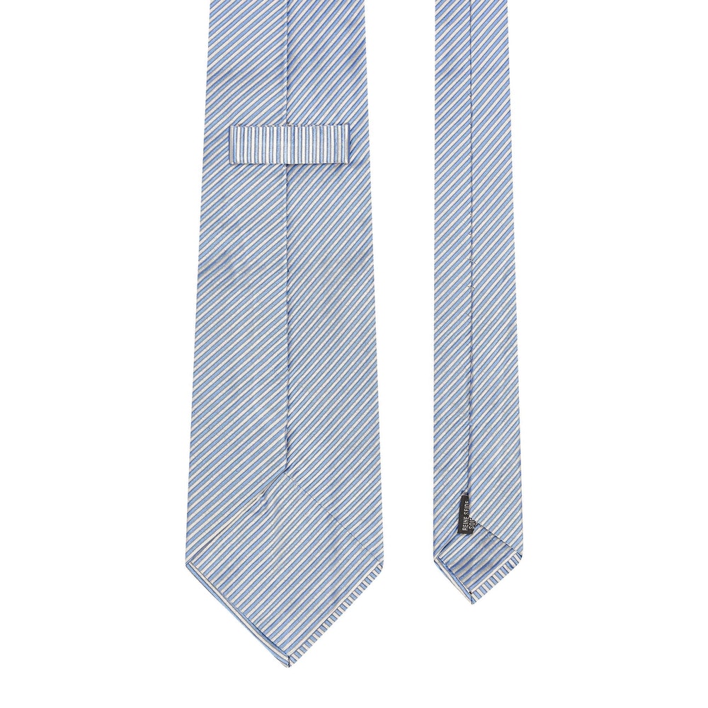 Bengal Stripe Silk Tie Blue