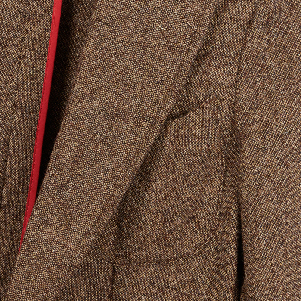 Chocolate and Honey Shetland Tweed Barchetta Blazer