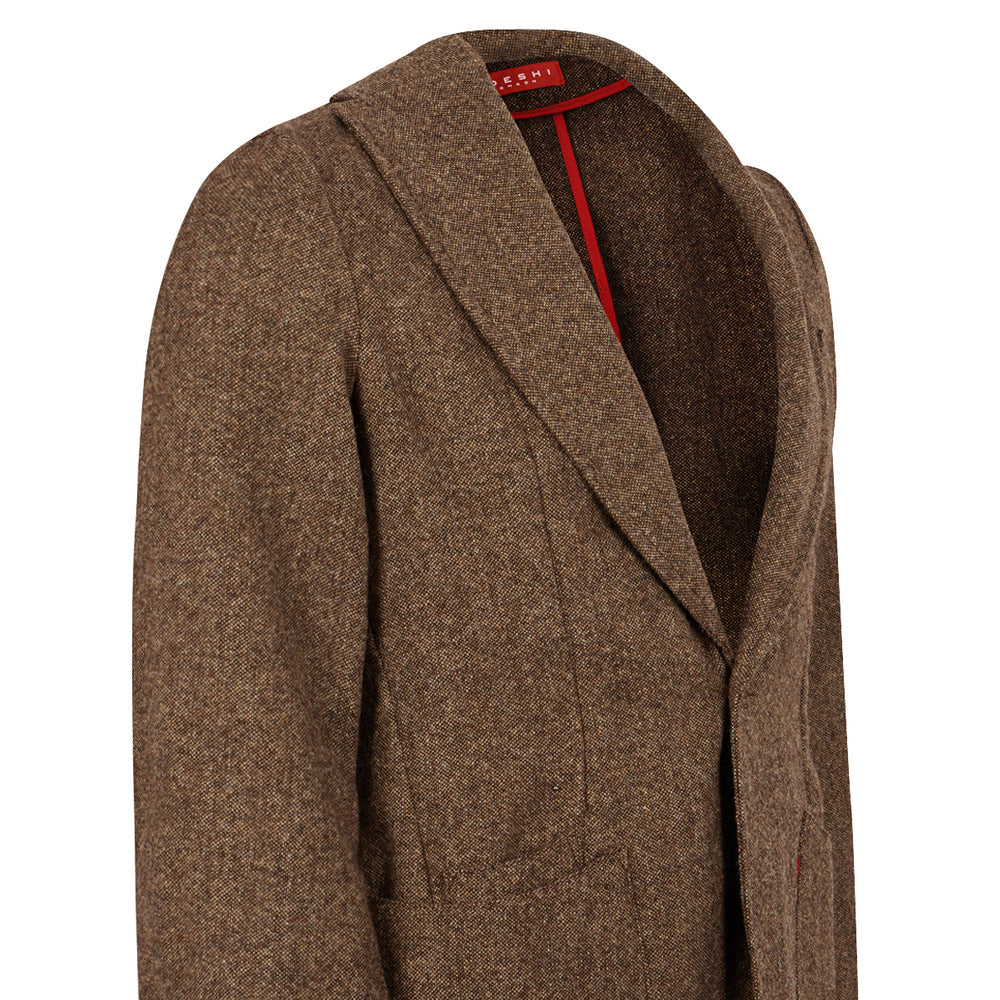 Chocolate and Honey Shetland Tweed Barchetta Blazer