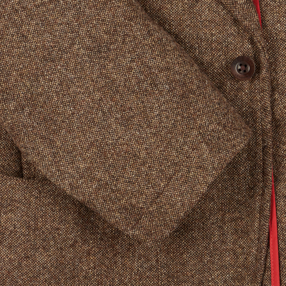 Chocolate and Honey Shetland Tweed Barchetta Blazer