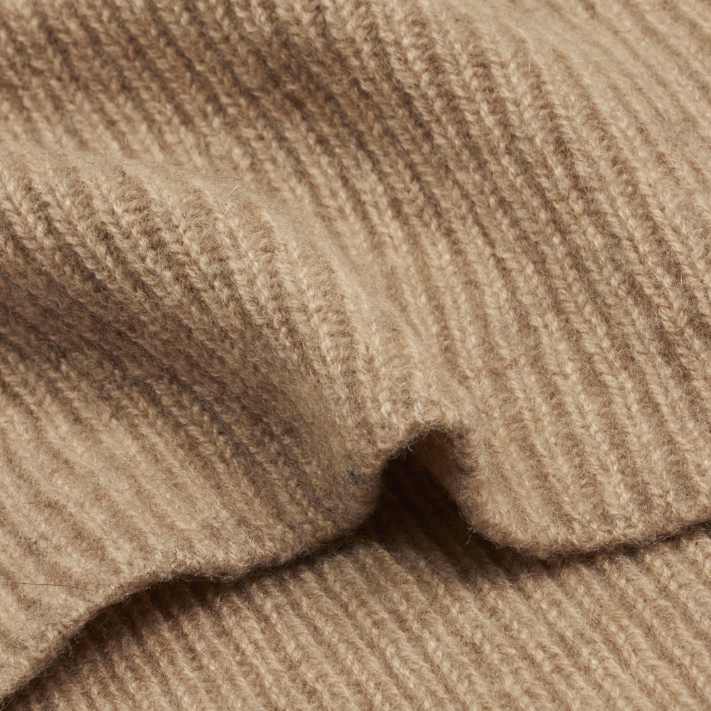 Cashmere Knit Scarf (Camel)