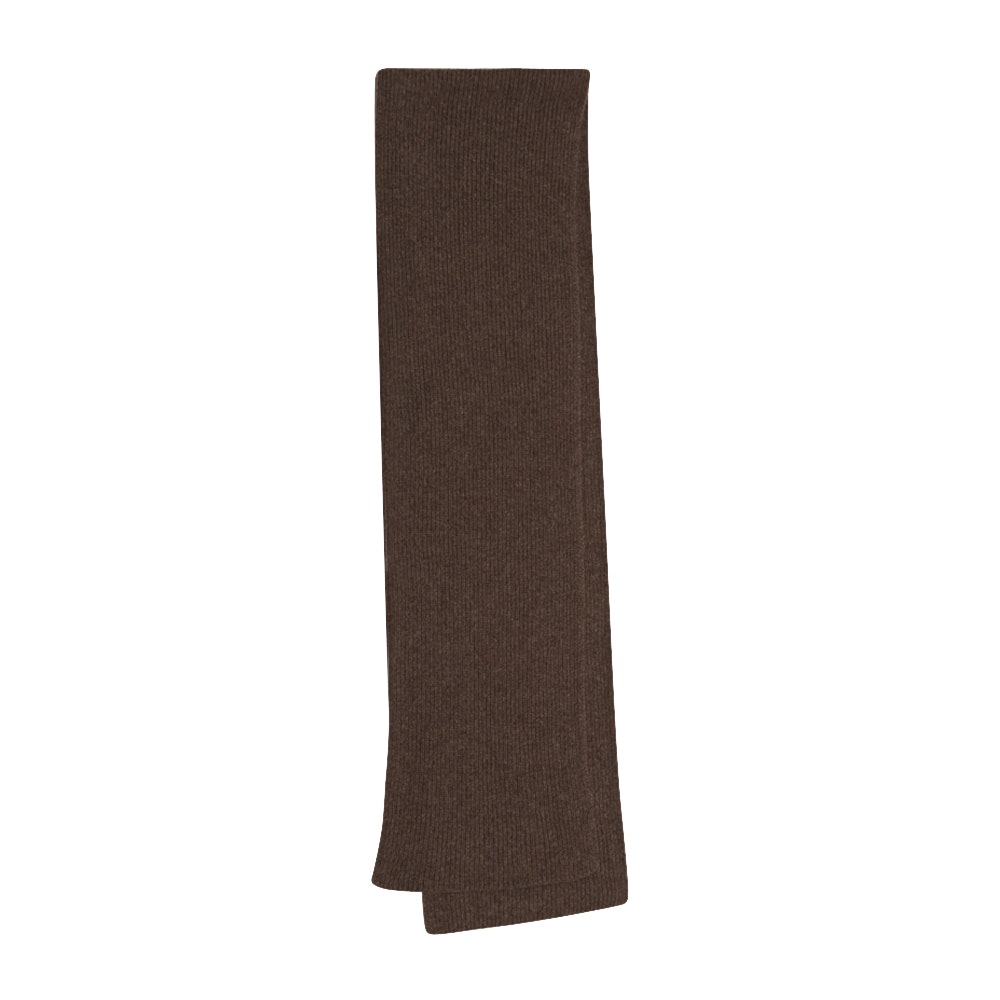 Cashmere Knit Scarf (Chocolate)