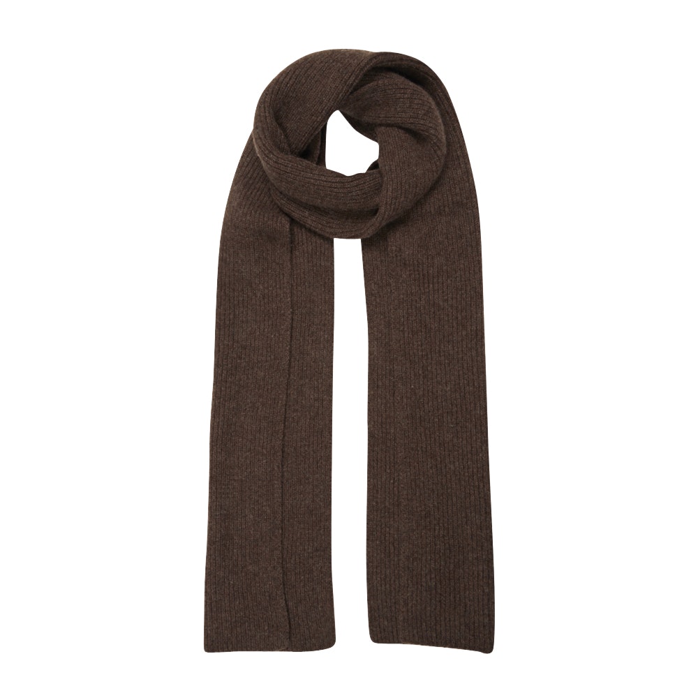 Cashmere Knit Scarf (Chocolate)