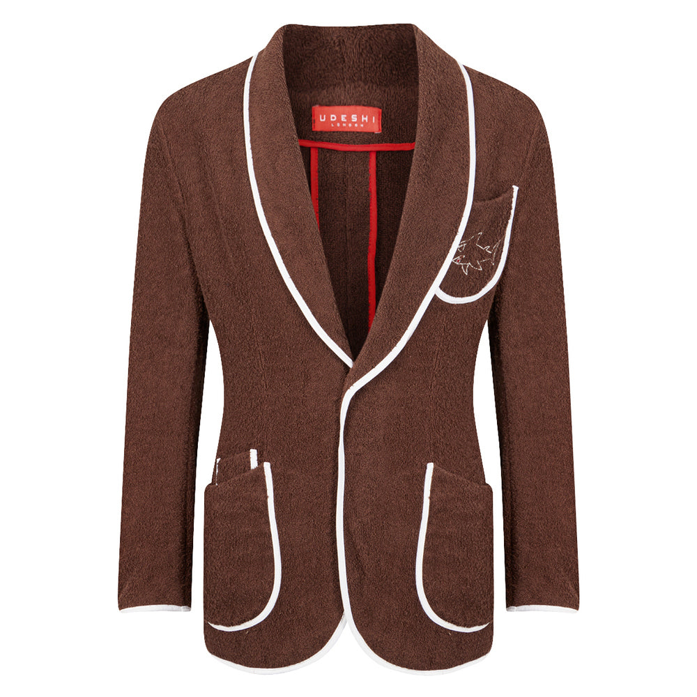 Towelling Praia Blazer Chocolate