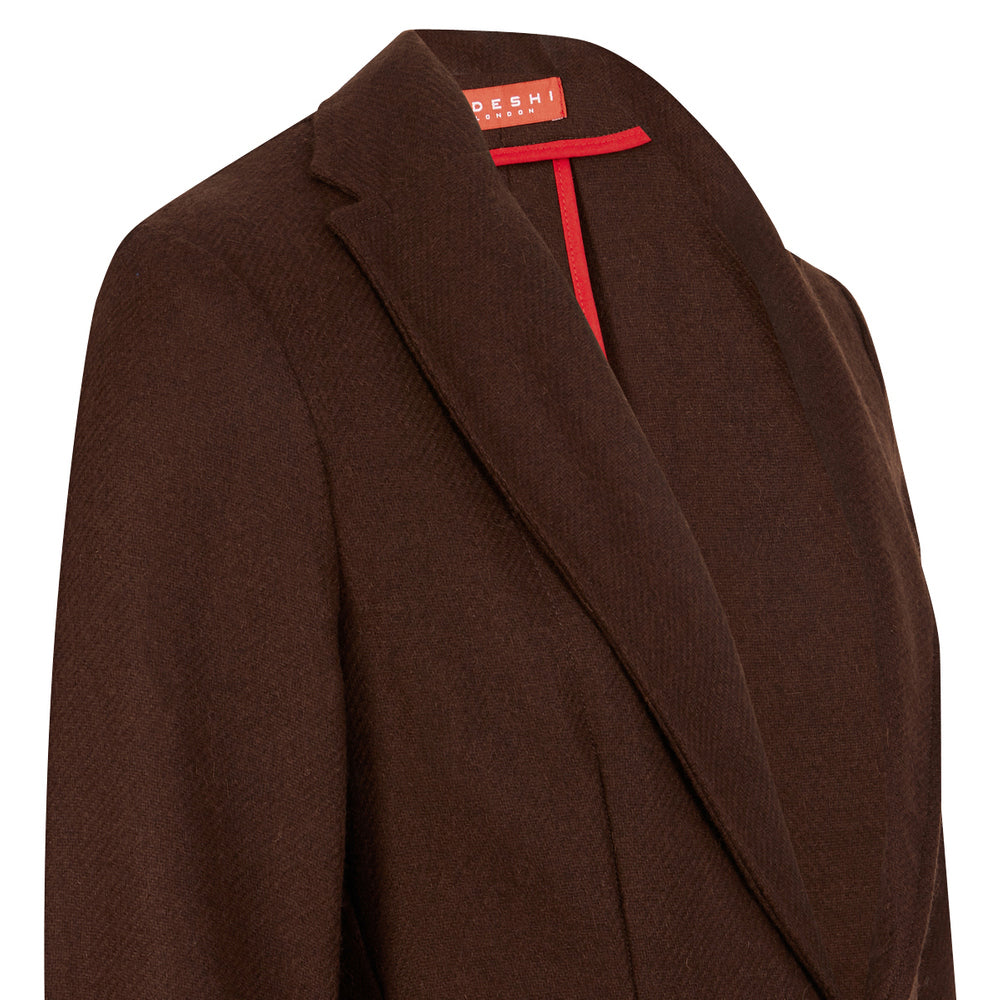 Italian Chocolate Twill Barchetta Blazer