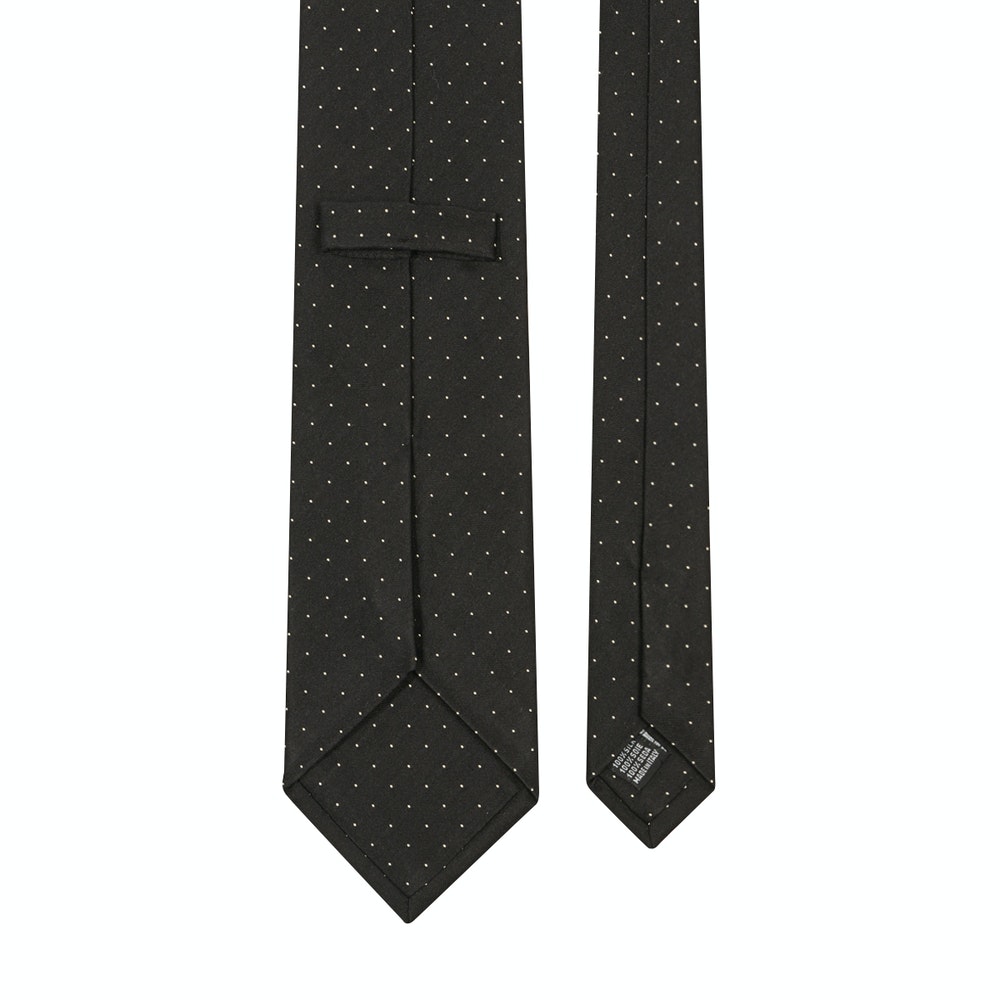 Dot Silk Tie Black