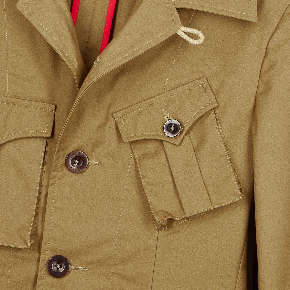 Drab Cotton Safari Jacket