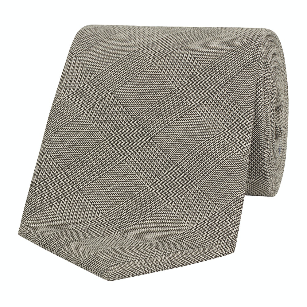 Fine Check Wool Tie