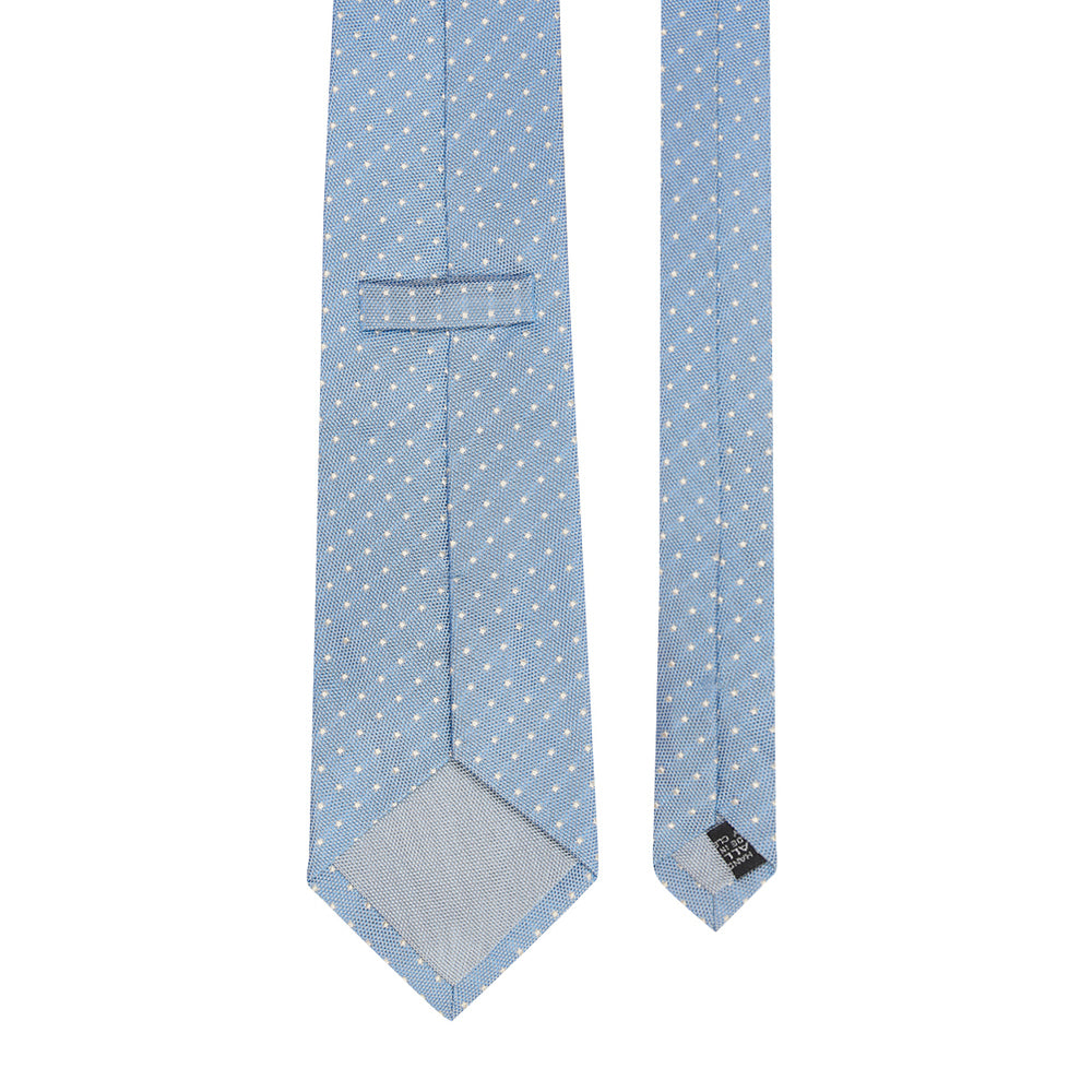 Honeycomb Dot Silk Tie Light Blue