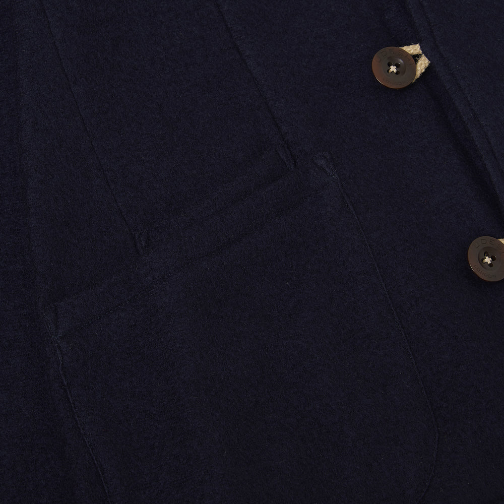 Navy Knit Cashmere Duffle Corto