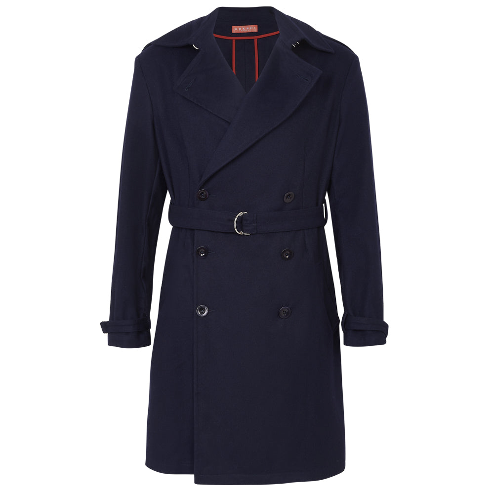 Navy Loden Trench Coat