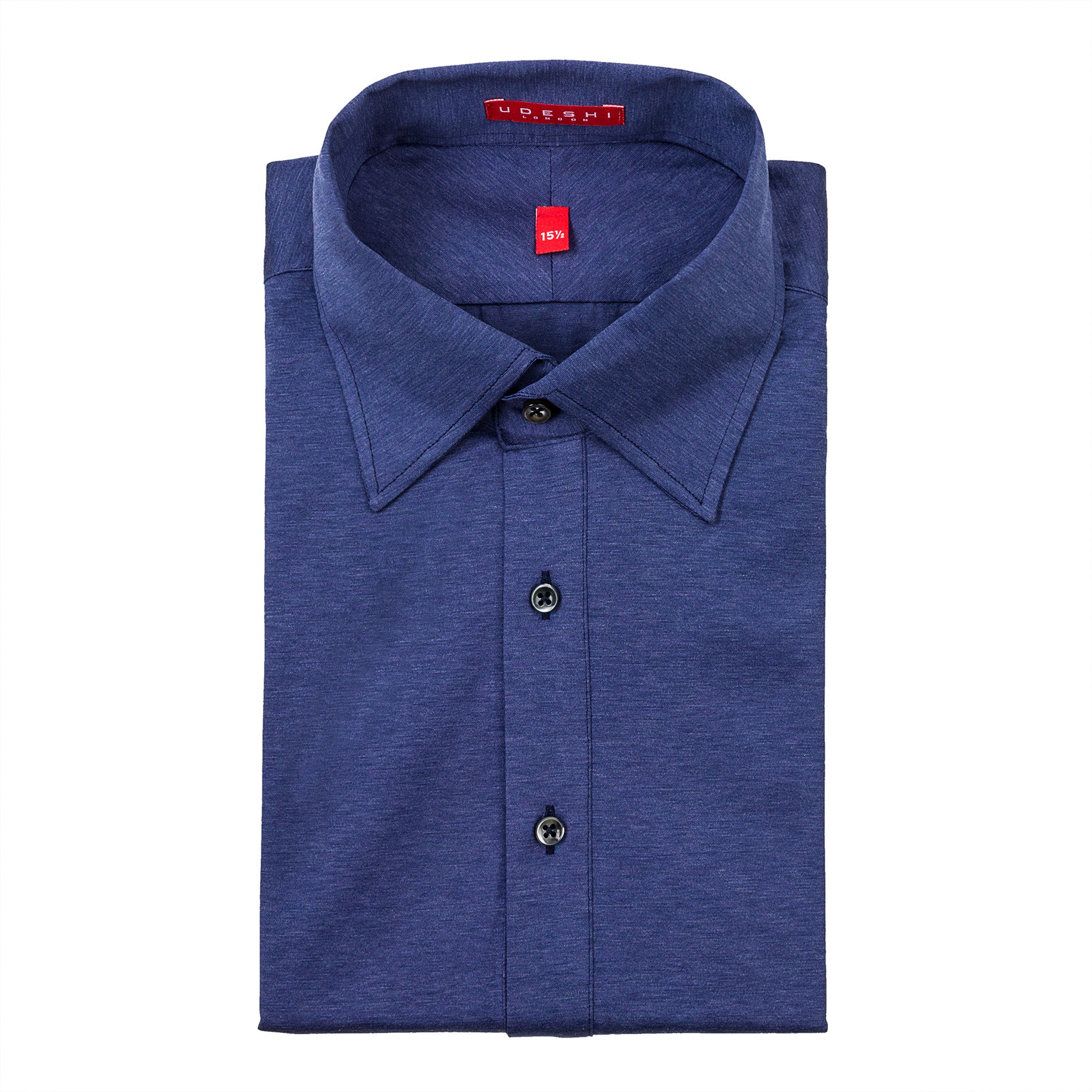Italian Fine Knit Polo Shirt Navy