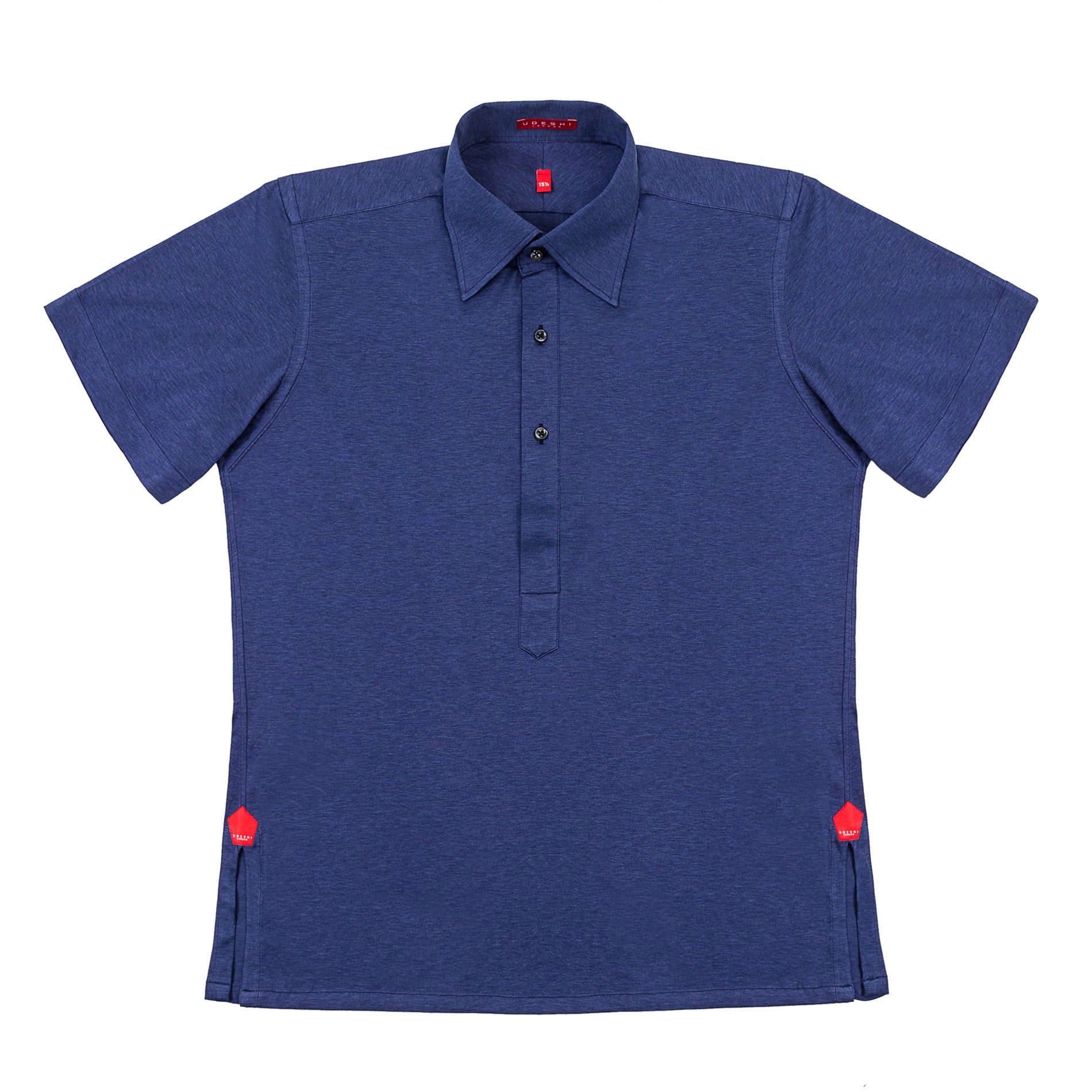 Italian Fine Knit Polo Shirt Navy