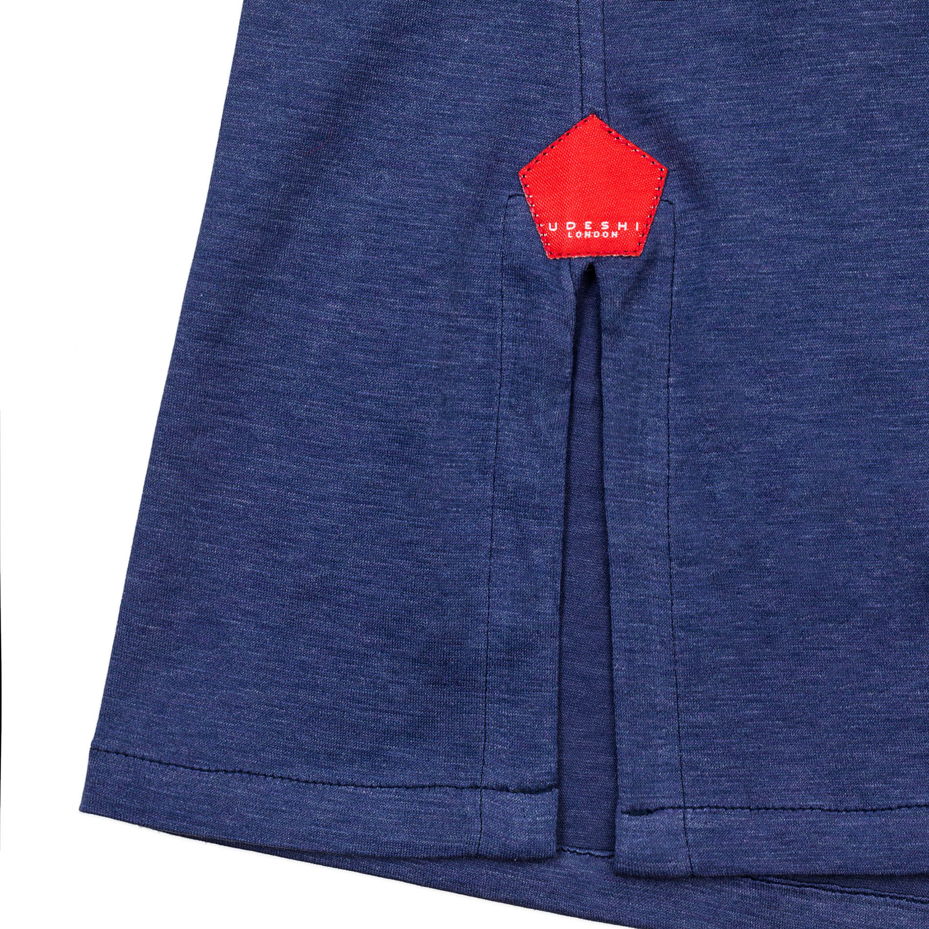 Italian Fine Knit Polo Shirt Navy