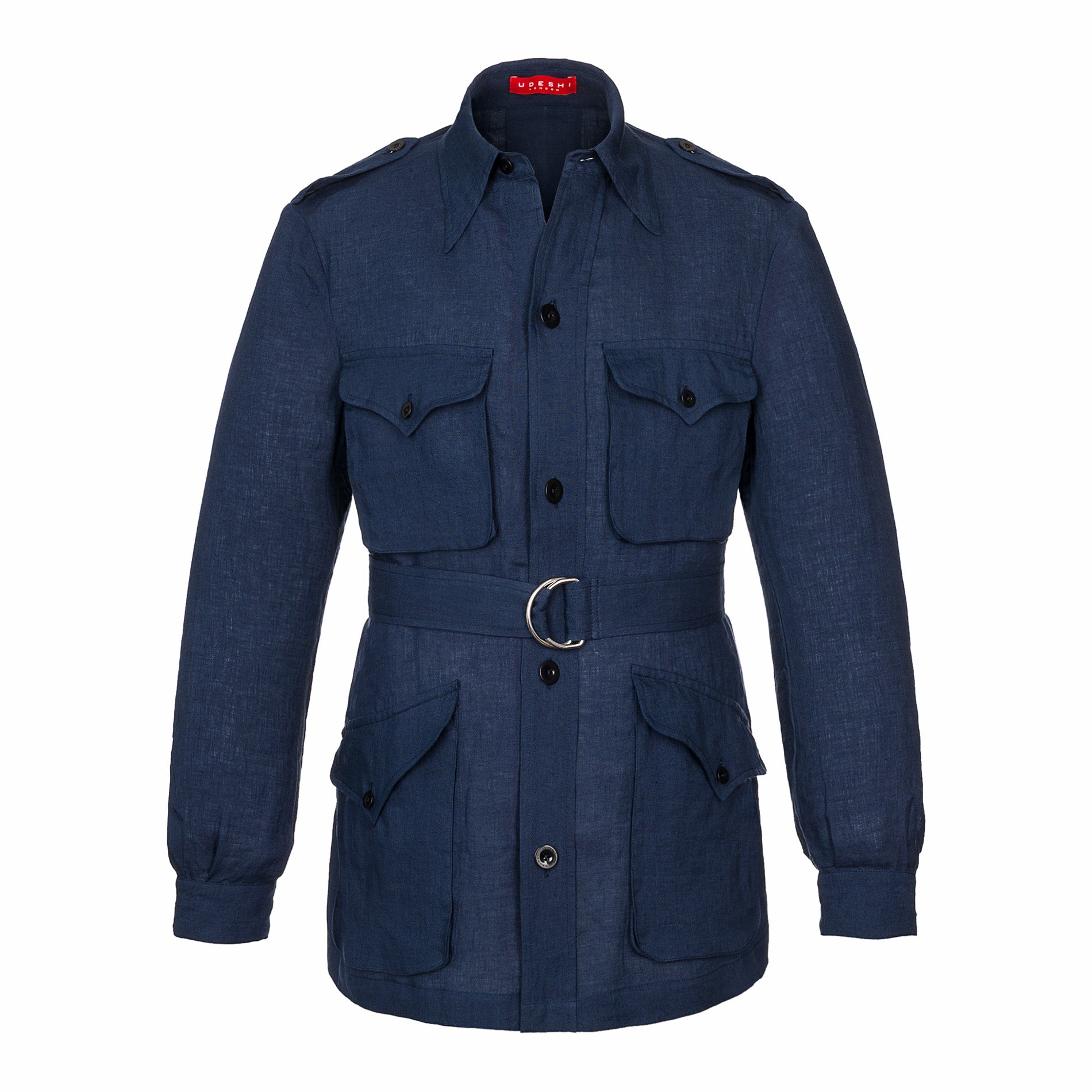 Tropical Tunic Navy Linen