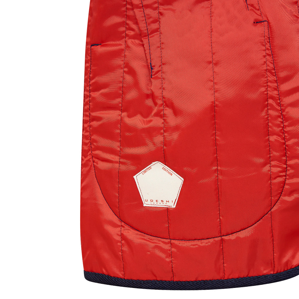 Quilted Water Repellent Coat Navy