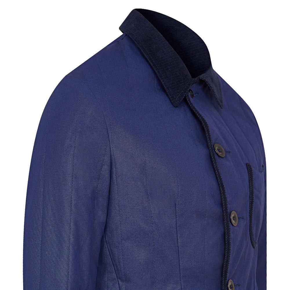 Quilted Water Repellent Coat Navy