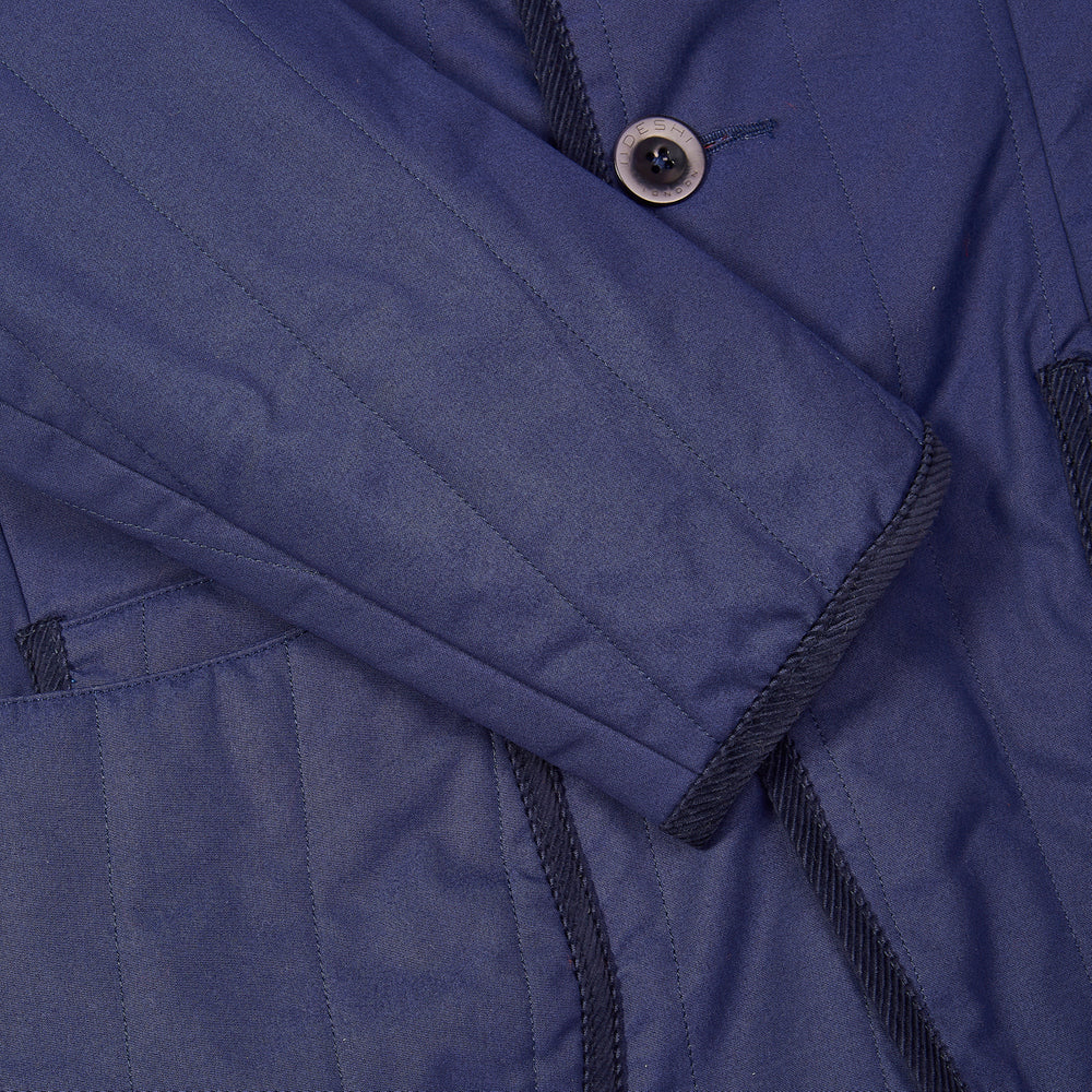 Quilted Water Repellent Coat Navy