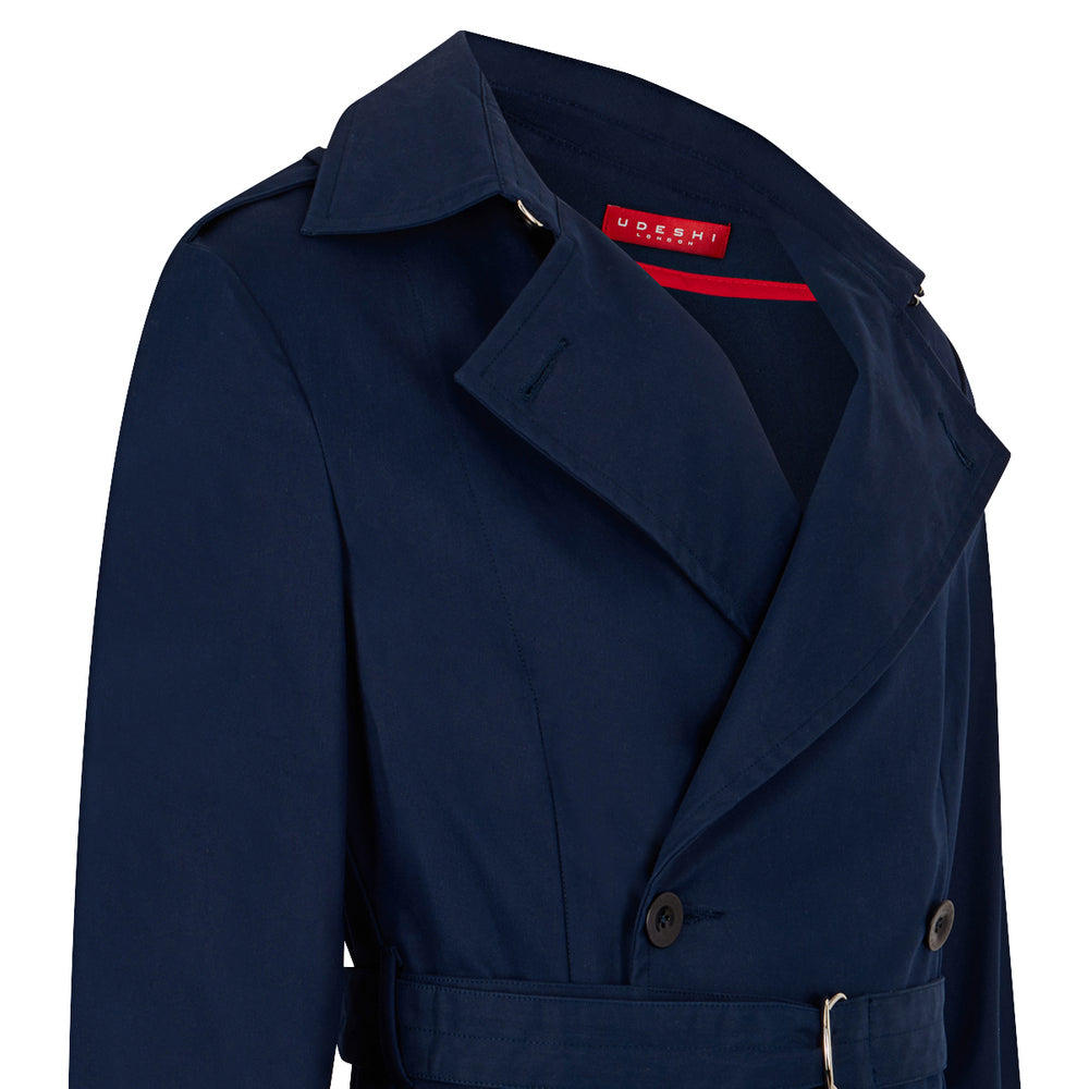 Navy Cotton Trench Coat