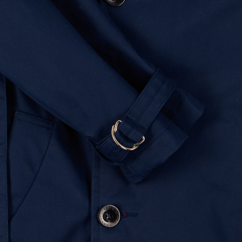Navy Cotton Trench Coat