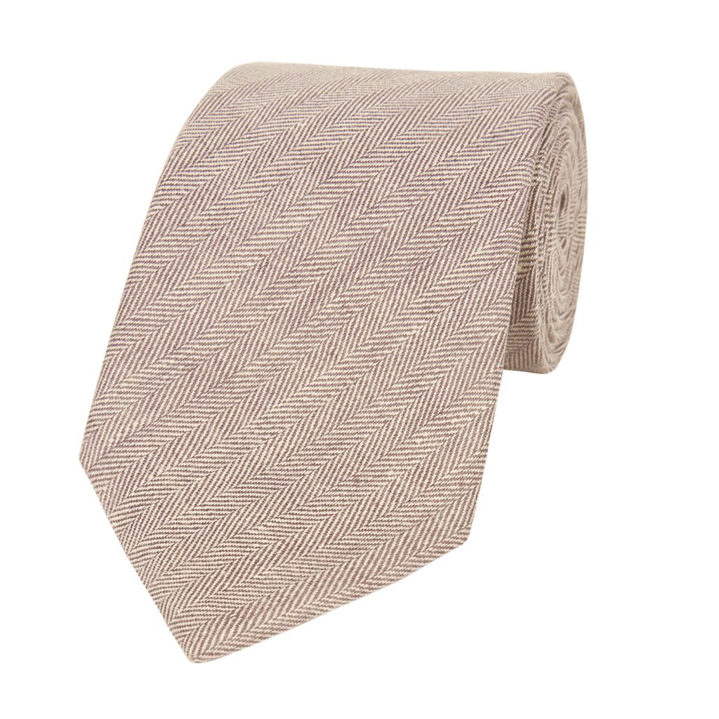 Herringbone Linen Tie