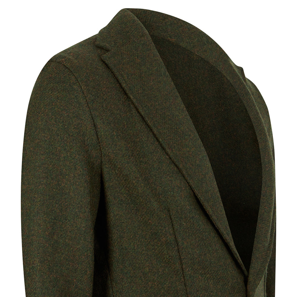 Olive Shetland Tweed Barchetta Blazer