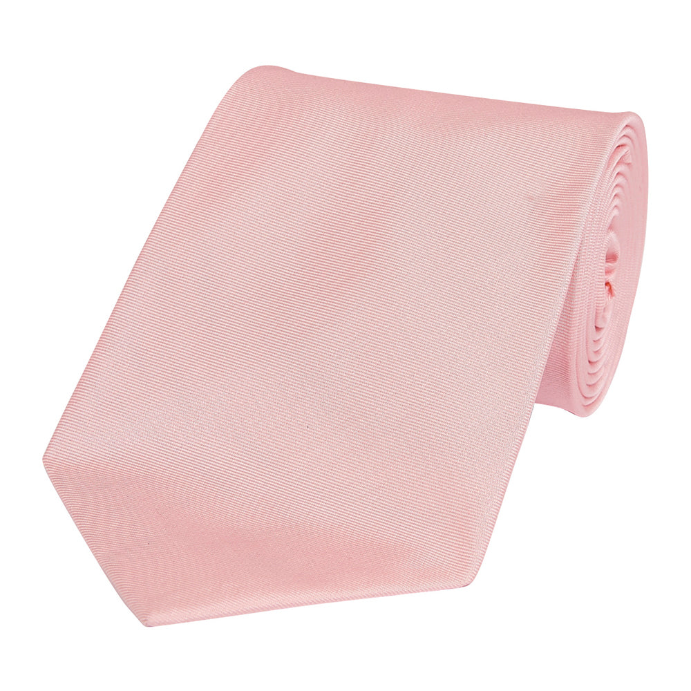 Plain Silk Cotton Tie Pink