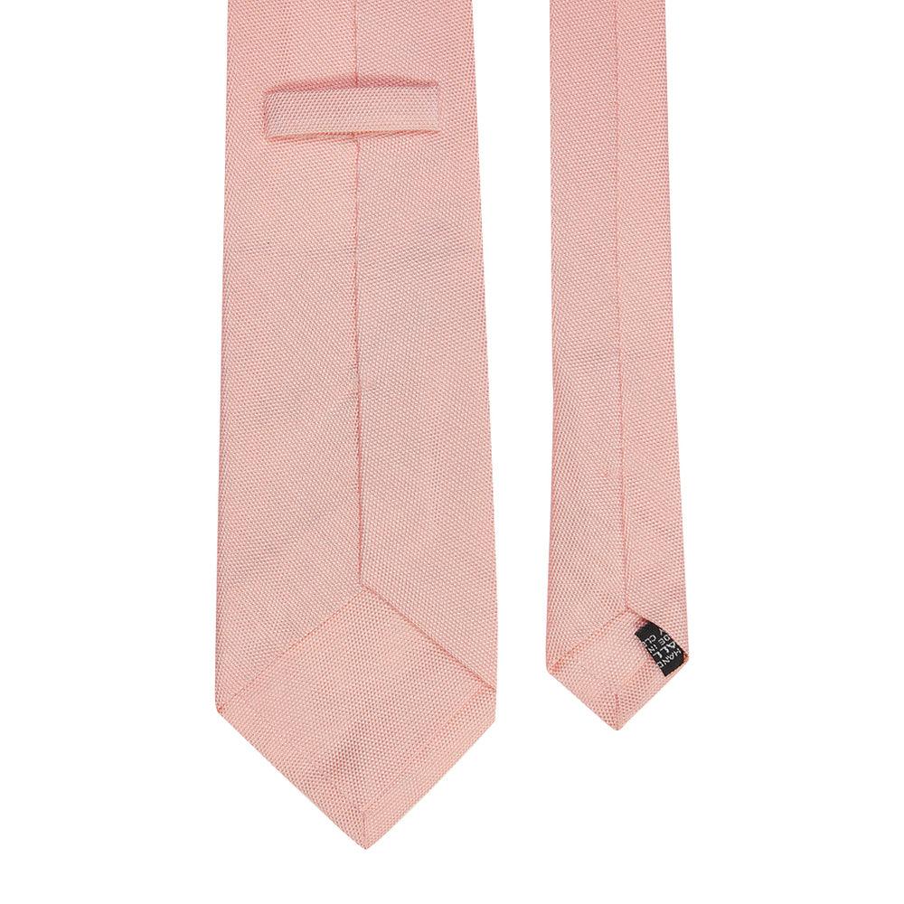 Plain Honeycomb Silk Tie Pink