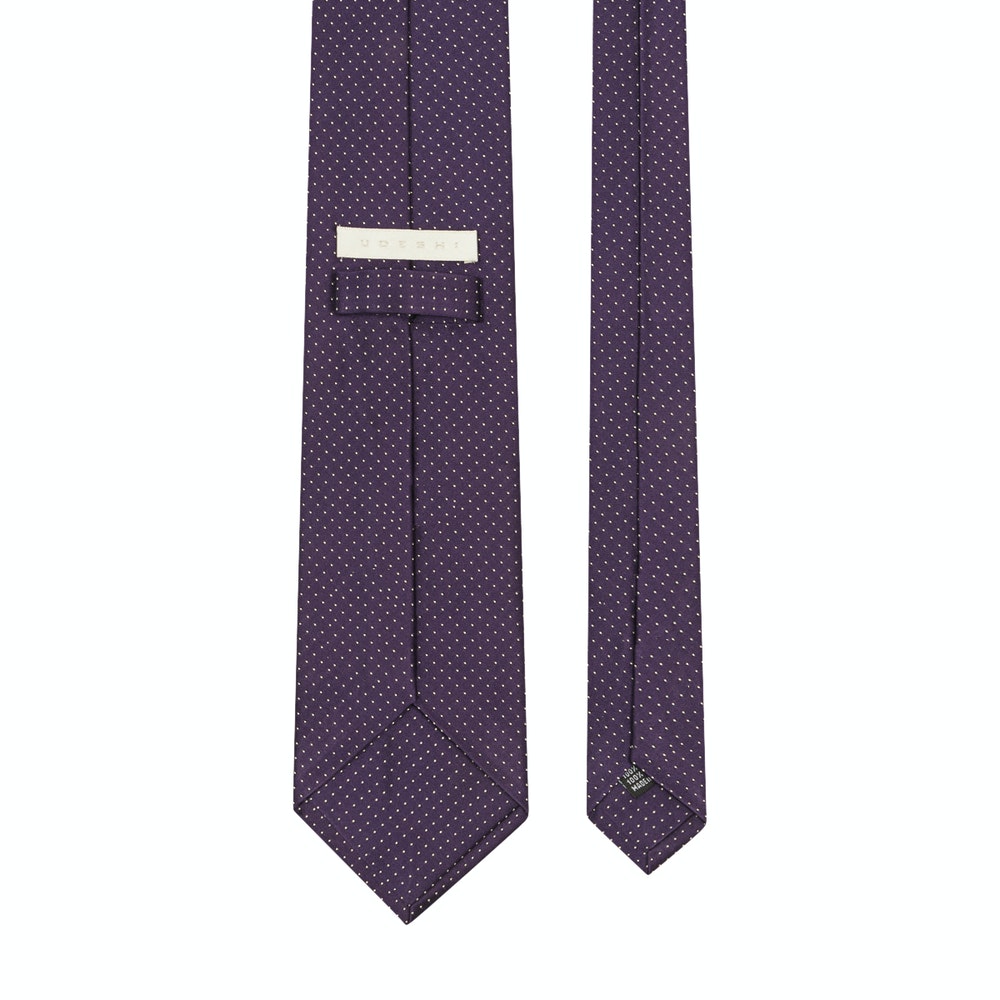 Micro Pin Dot Silk Tie Purple
