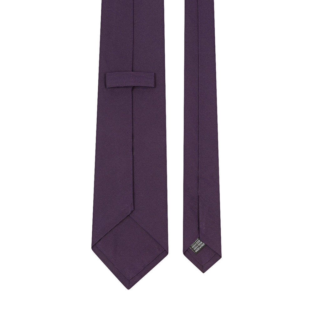 Plain Repp Silk Tie Purple
