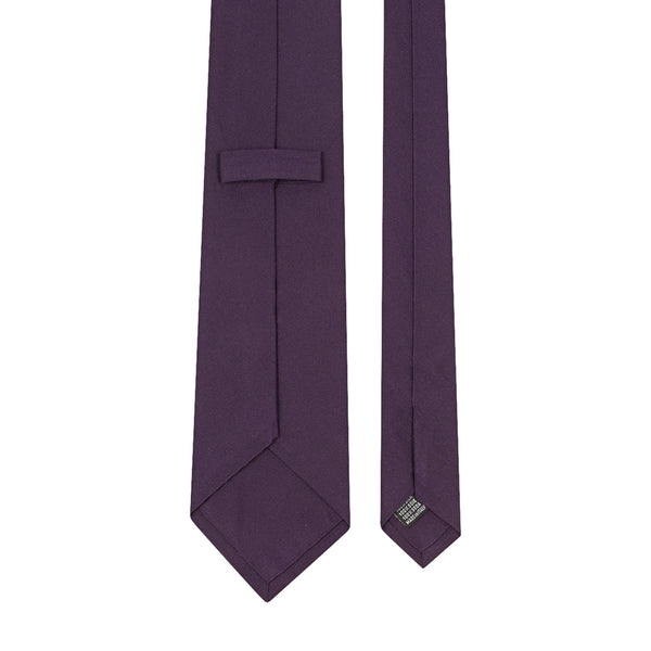 Plain Repp Silk Tie Purple