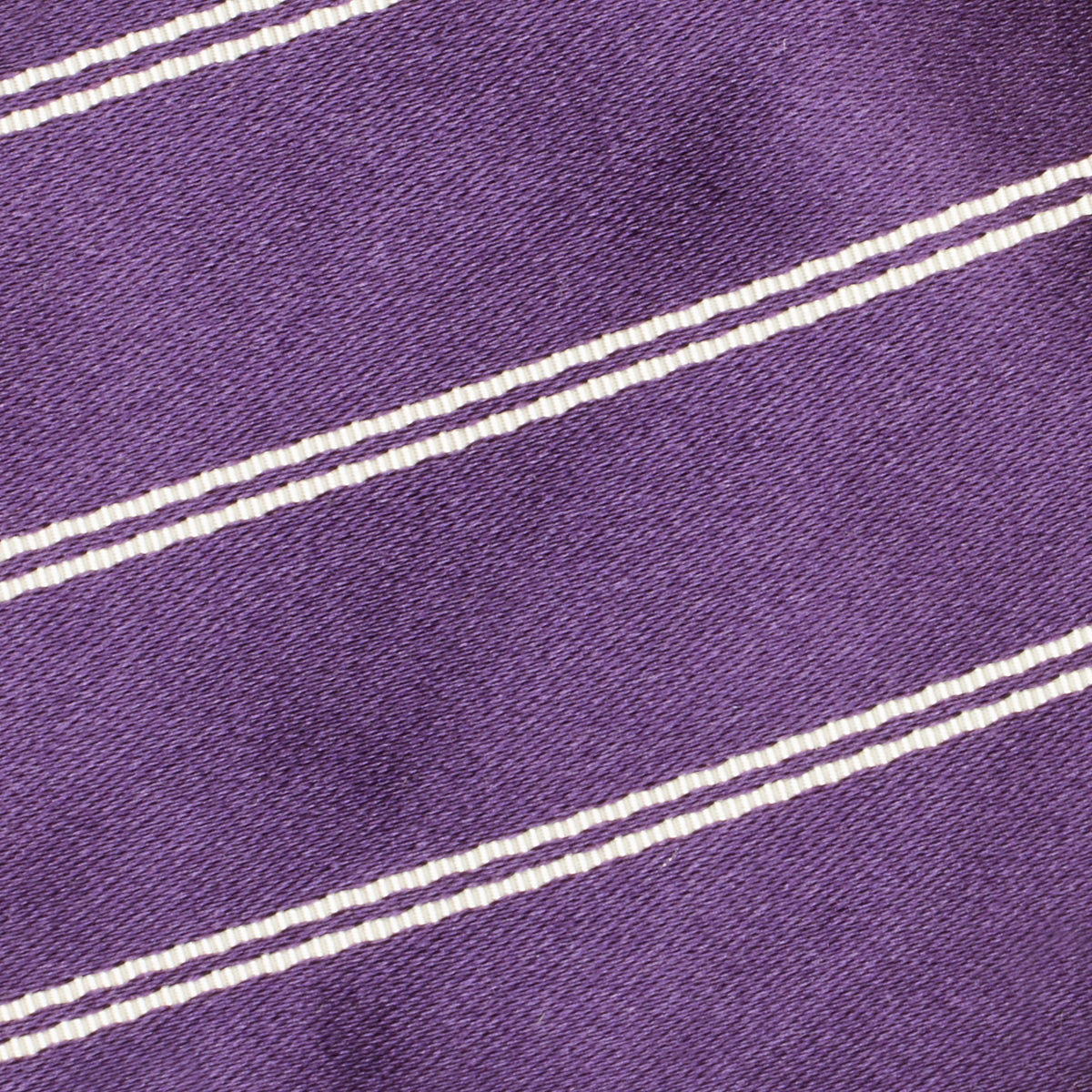 Double Stripe Mogador Silk Tie Purple