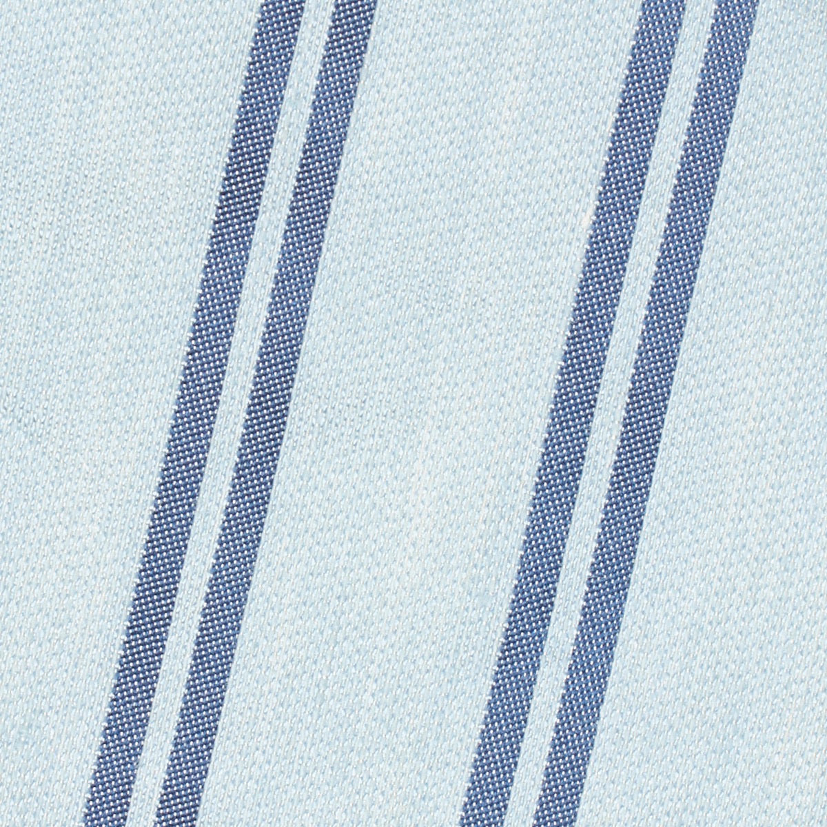 Navy Double Stripe Silk Linen Tie