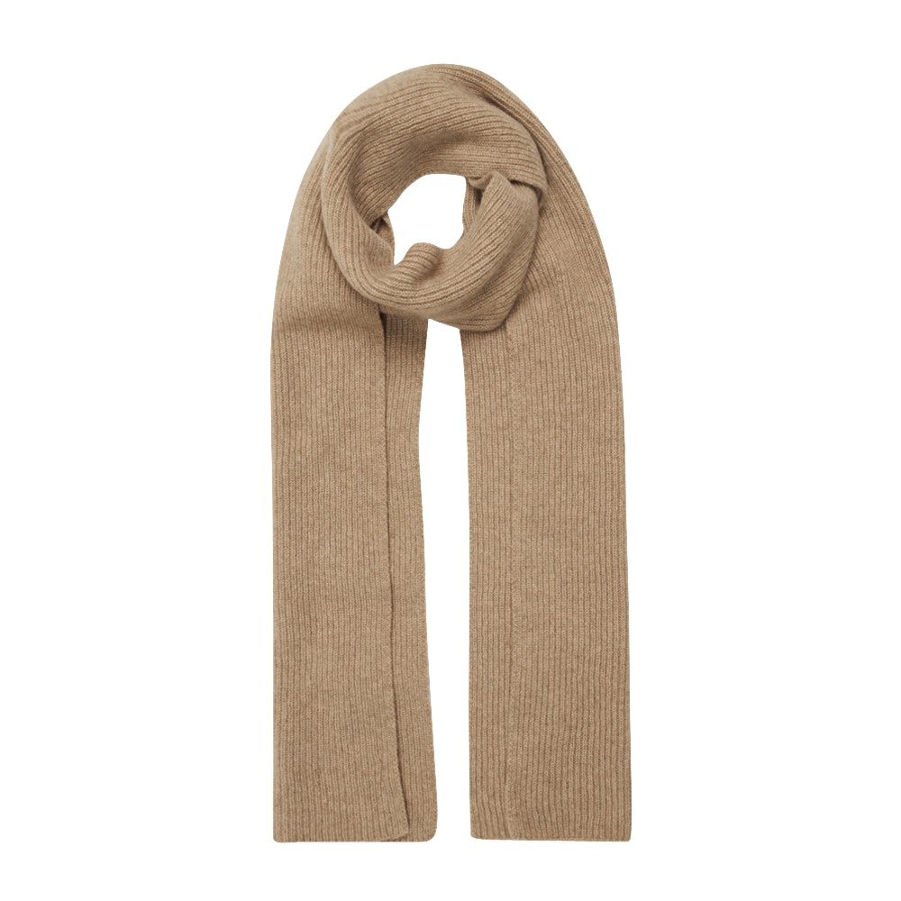 Cashmere Knit Scarf (Camel)